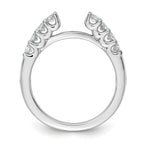 14k White Gold 1/2 carat Lab Grown Diamond VS/SI+ G+ Semi Mount Peg Set Engagement Ring
