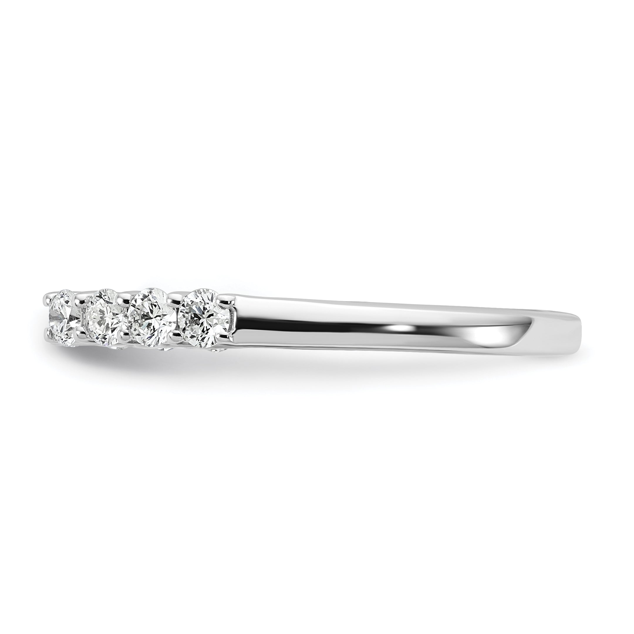 14k White Gold 1/2 carat Lab Grown Diamond VS/SI+ G+ Semi Mount Peg Set Engagement Ring