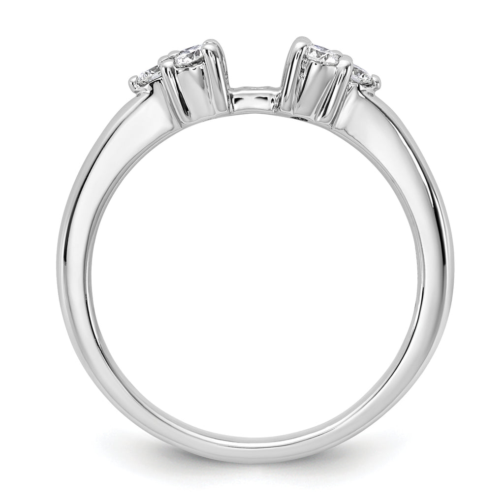 14k White Gold 1/4 carat Lab Grown Diamond VS/SI+ G+ Semi-Mount Peg Set Engagement Ring