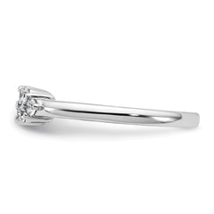 14k White Gold 1/4 carat Lab Grown Diamond VS/SI+ G+ Semi-Mount Peg Set Engagement Ring
