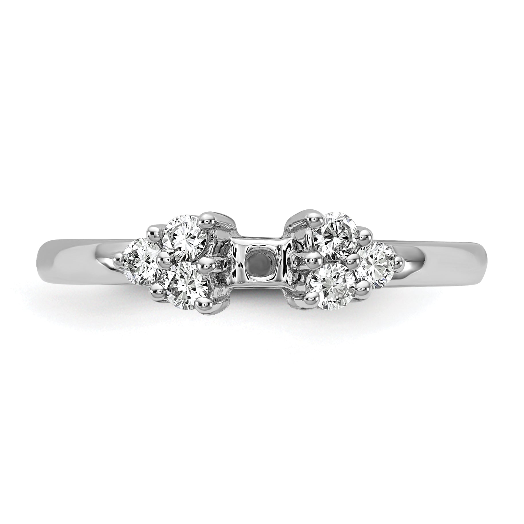 14k White Gold 1/4 carat Lab Grown Diamond VS/SI+ G+ Semi-Mount Peg Set Engagement Ring