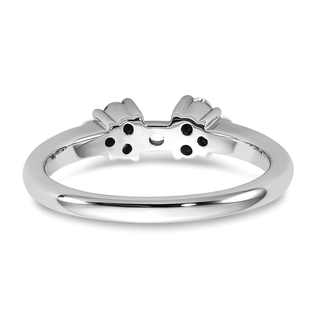 14k White Gold 1/4 carat Lab Grown Diamond VS/SI+ G+ Semi-Mount Peg Set Engagement Ring