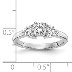 14k White Gold 1/4 carat Lab Grown Diamond VS/SI+ G+ Semi-Mount Peg Set Engagement Ring