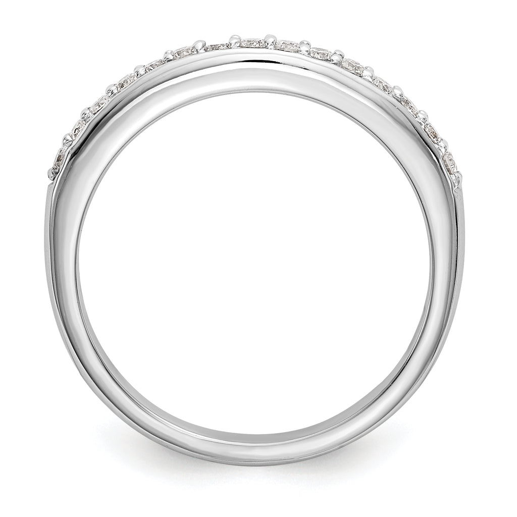 14k White Gold 1/4 carat Lab Grown Diamond VS/SI+ G+ Complete Wedding Band