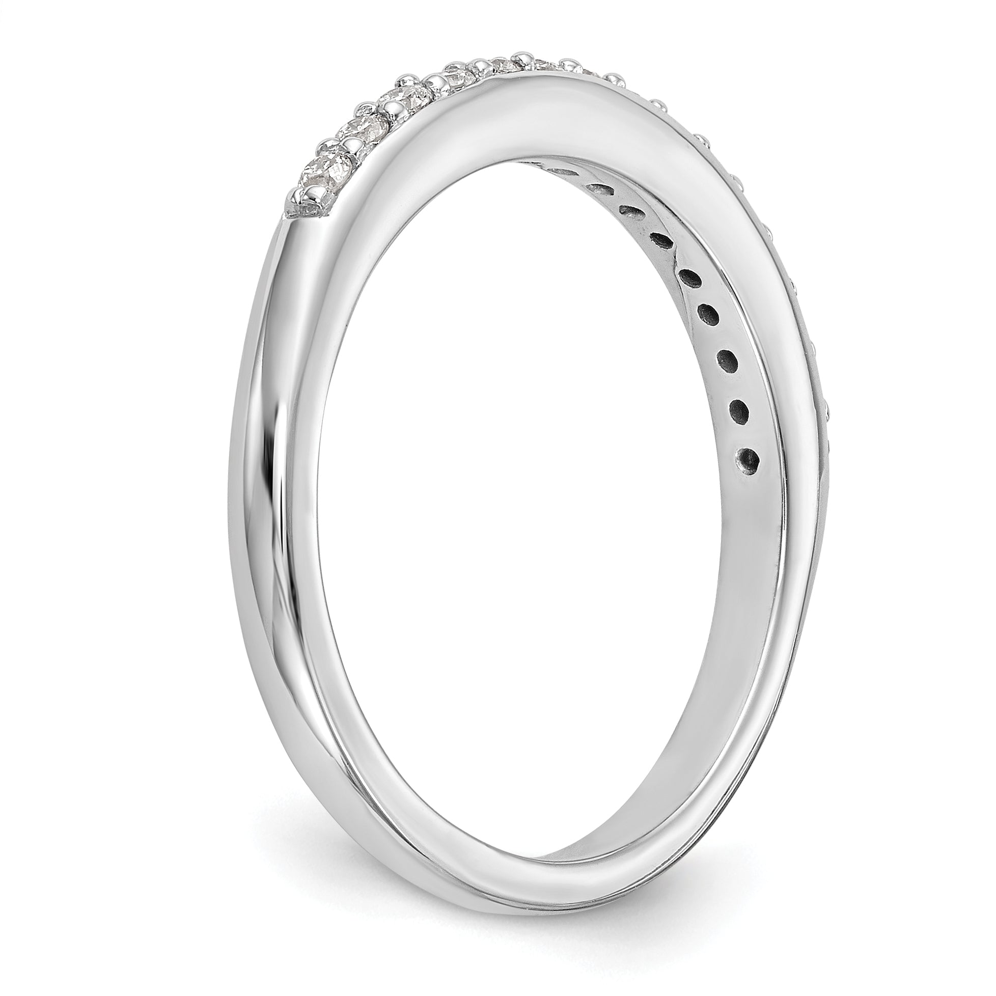 14k White Gold 1/4 carat Lab Grown Diamond VS/SI+ G+ Complete Wedding Band