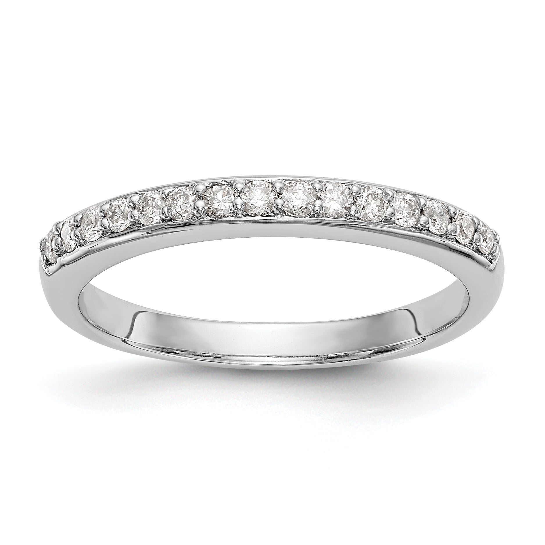14k White Gold 1/4 carat Lab Grown Diamond VS/SI+ G+ Complete Wedding Band Main image
