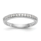 14k White Gold 1/4 carat Lab Grown Diamond VS/SI+ G+ Complete Wedding Band
