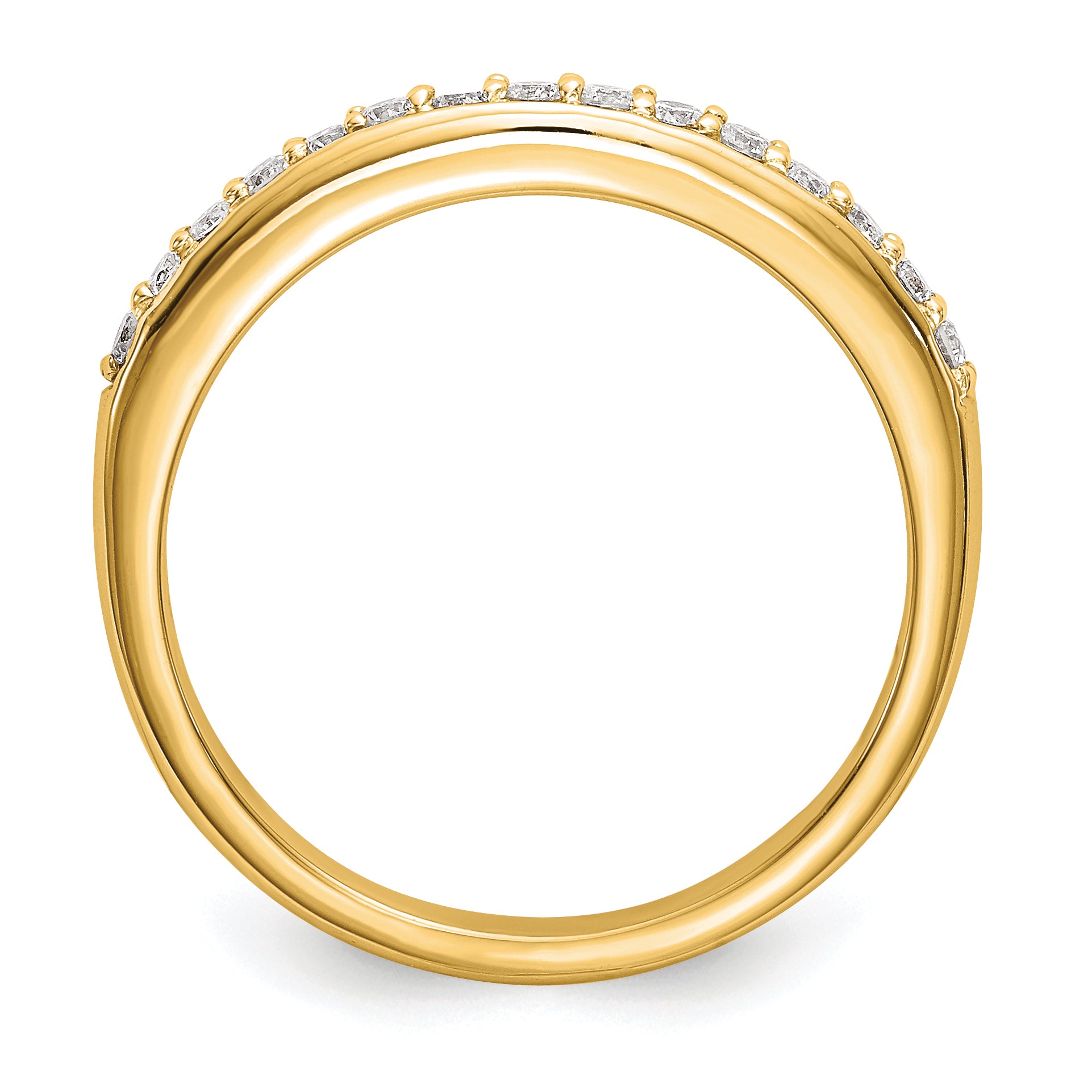 14k 1/4 carat Lab Grown Diamond VS/SI+ G+ Complete Wedding Band Secondary image