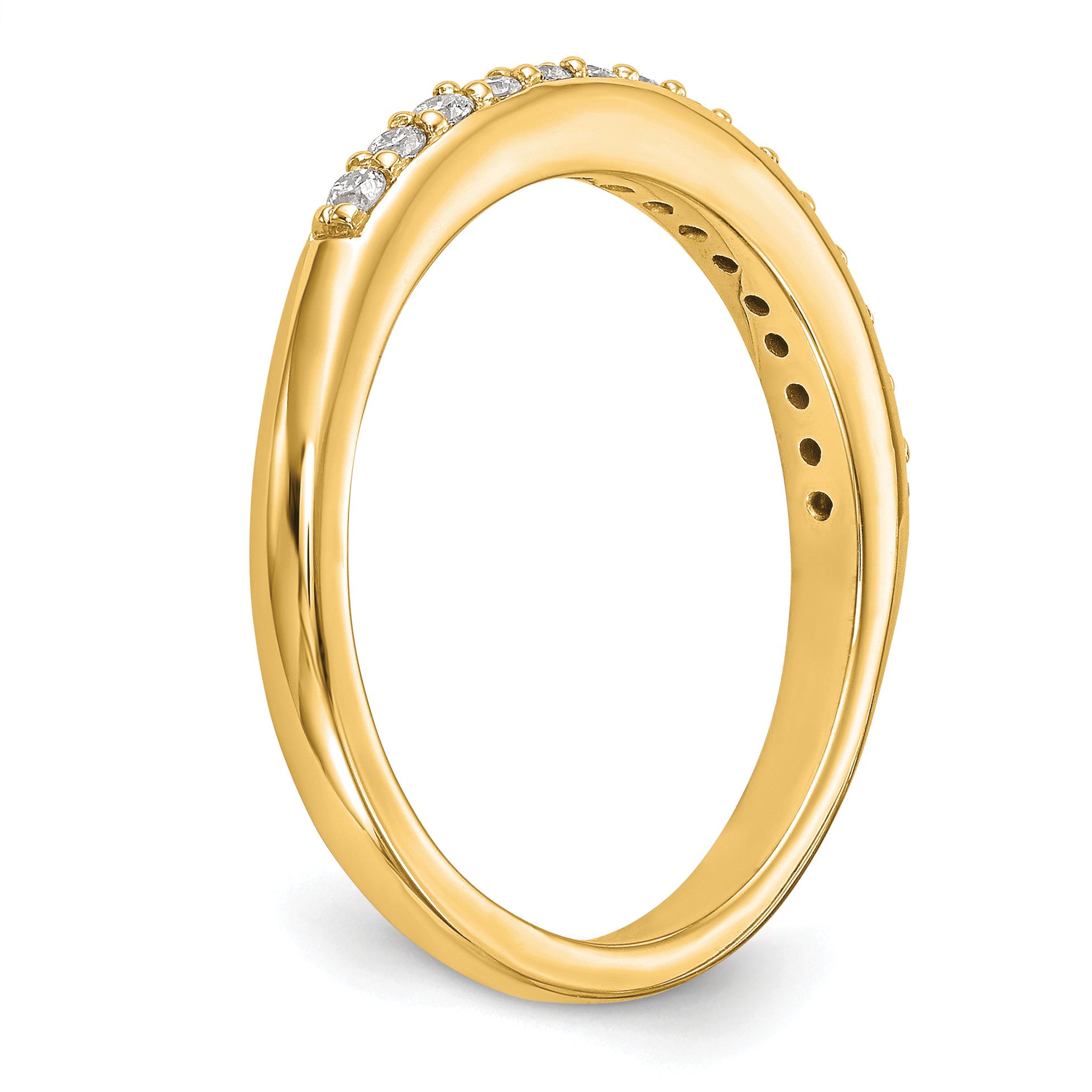 14k 1/4 carat Lab Grown Diamond VS/SI+ G+ Complete Wedding Band