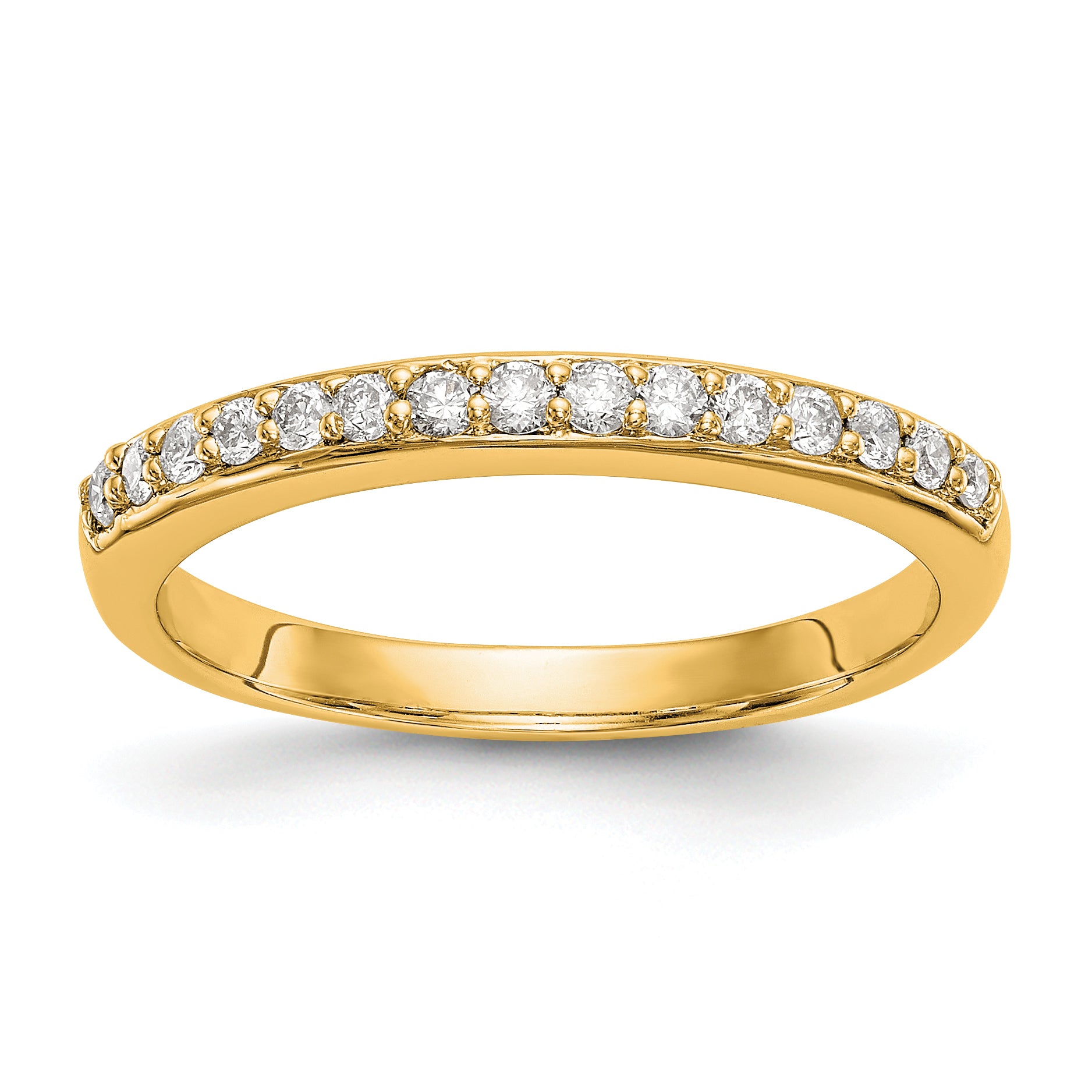 14k 1/4 carat Lab Grown Diamond VS/SI+ G+ Complete Wedding Band Main image