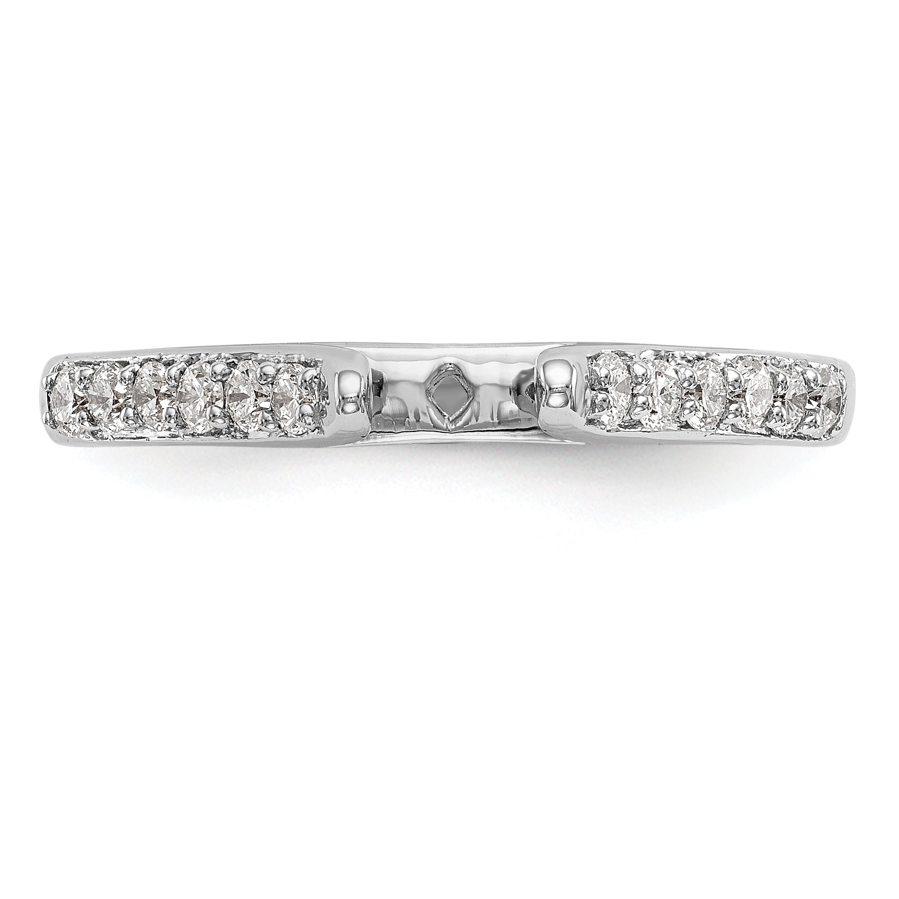 14k White Gold 1/4 carat Lab Grown Diamond VS/SI+ G+ Semi Mount Peg Set Engagement Ring