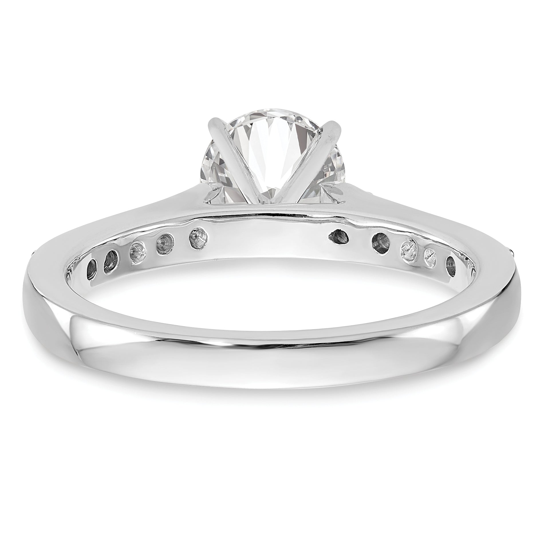14k White Gold 1/4 carat Lab Grown Diamond VS/SI+ G+ Semi Mount Peg Set Engagement Ring