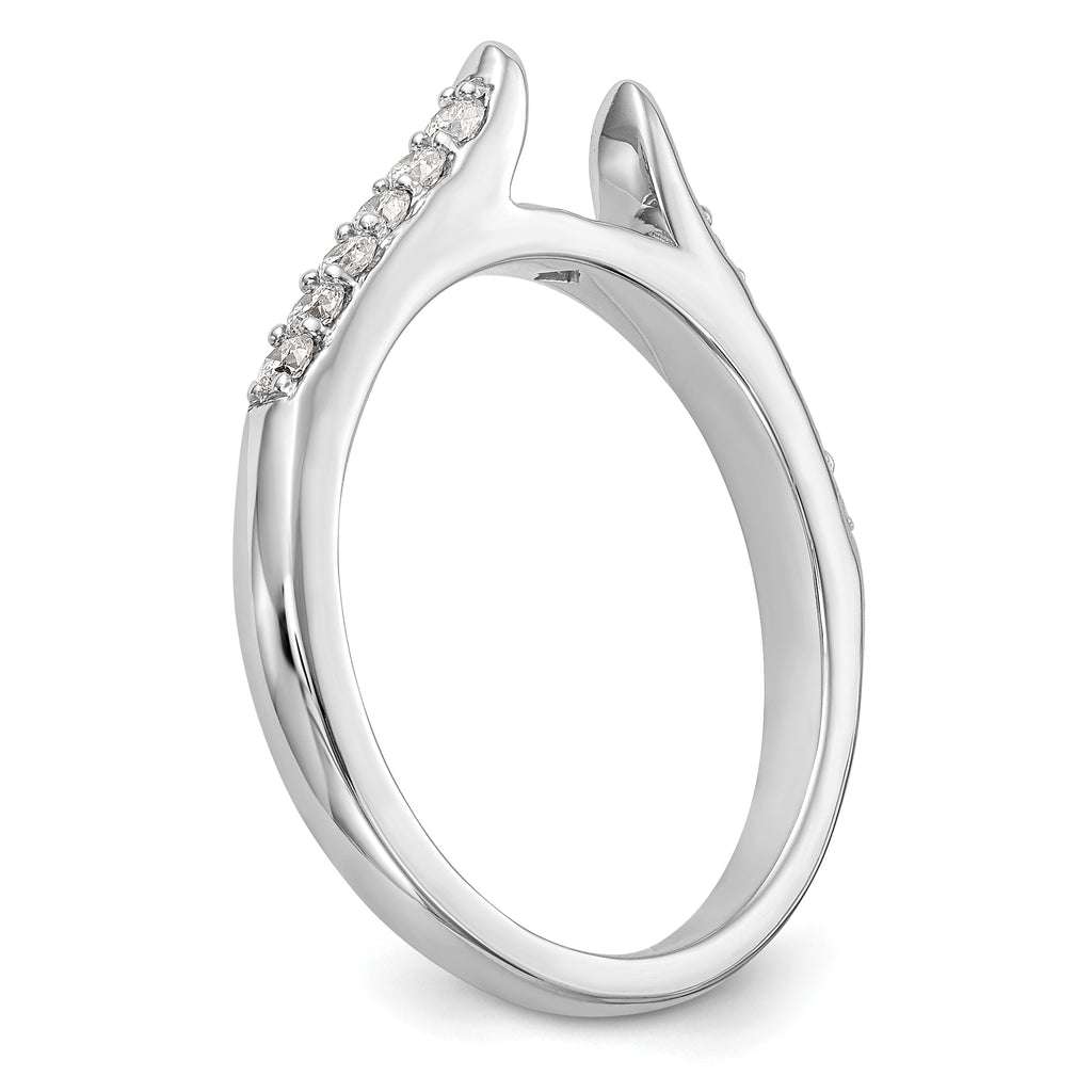 14k White Gold 1/4 carat Lab Grown Diamond VS/SI+ G+ Semi Mount Peg Set Engagement Ring