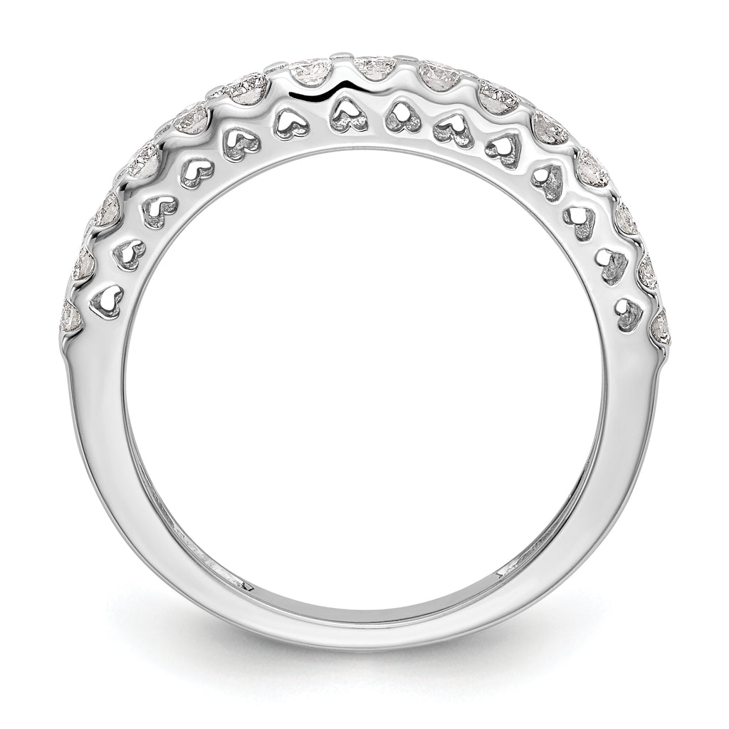 14k White Gold 1/2 carat Lab Grown Diamond VS/SI+ G+ Complete Wedding Band