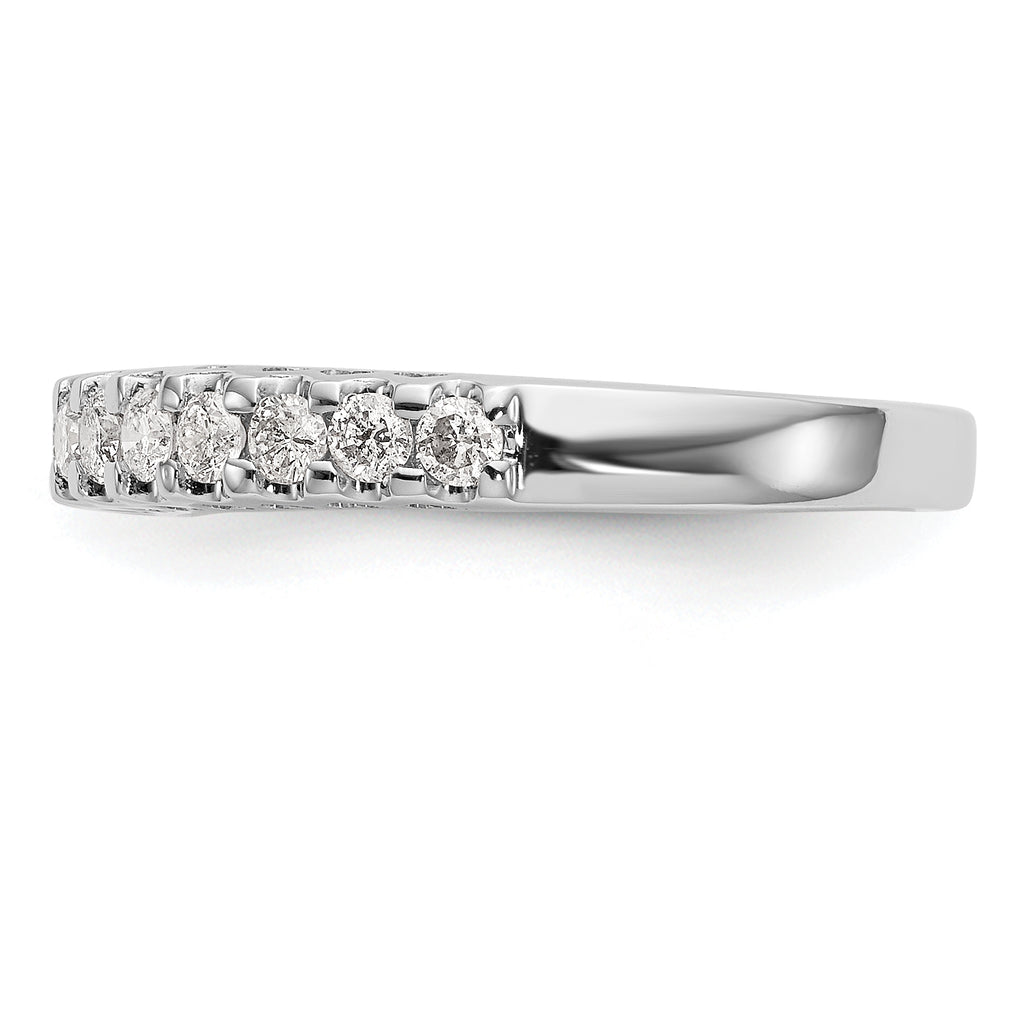 14k White Gold 1/2 carat Lab Grown Diamond VS/SI+ G+ Complete Wedding Band