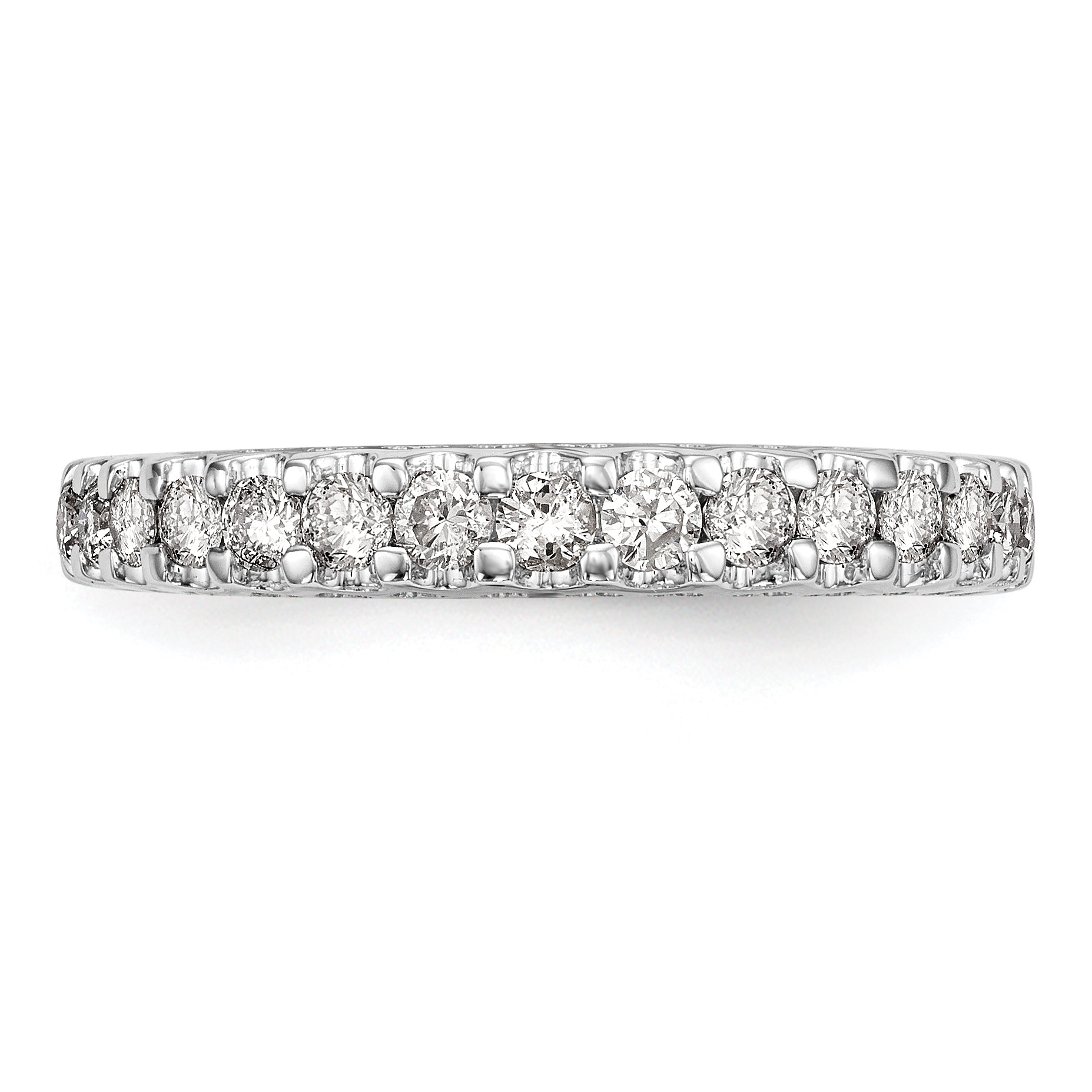 14k White Gold 1/2 carat Lab Grown Diamond VS/SI+ G+ Complete Wedding Band