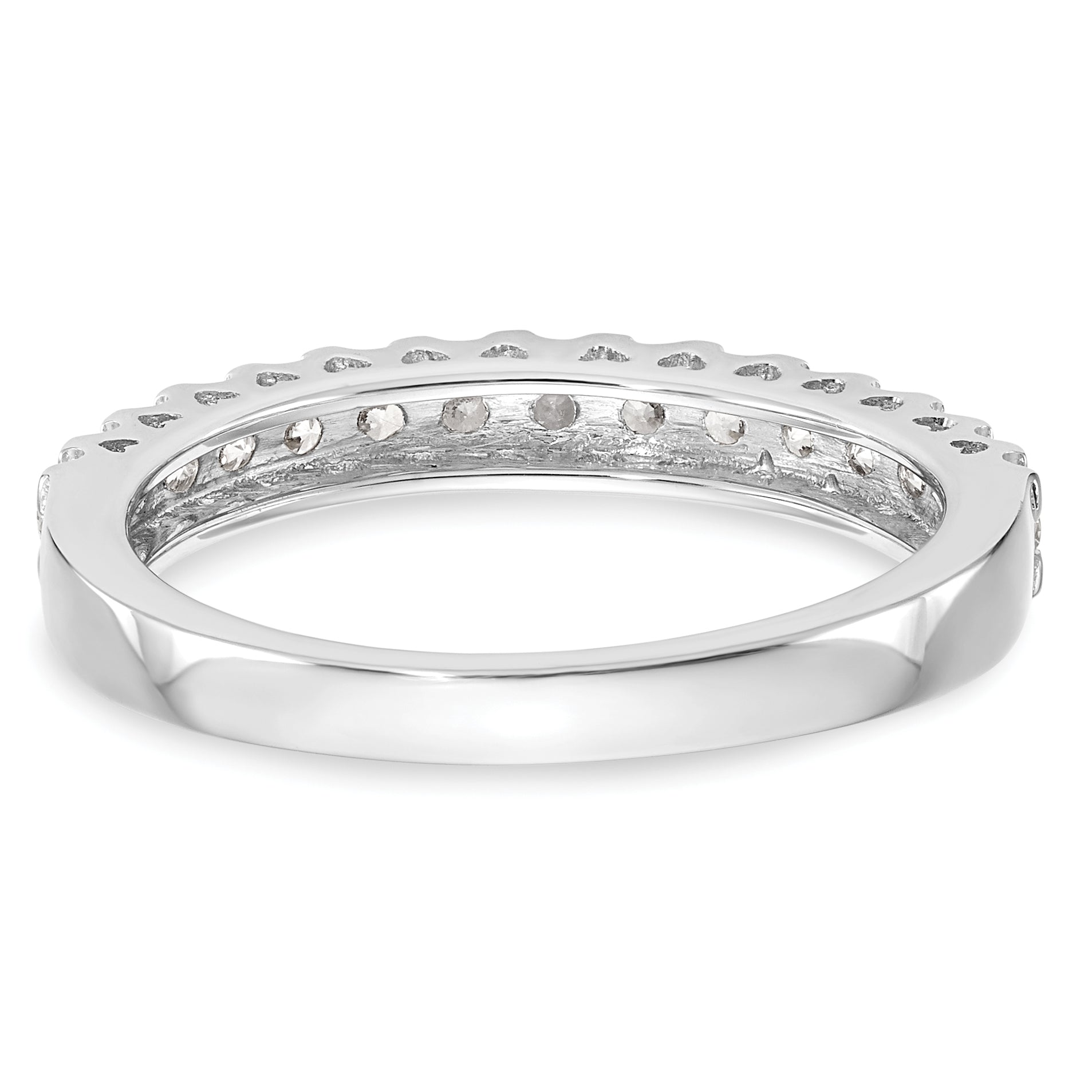 14k White Gold 1/2 carat Lab Grown Diamond VS/SI+ G+ Complete Wedding Band