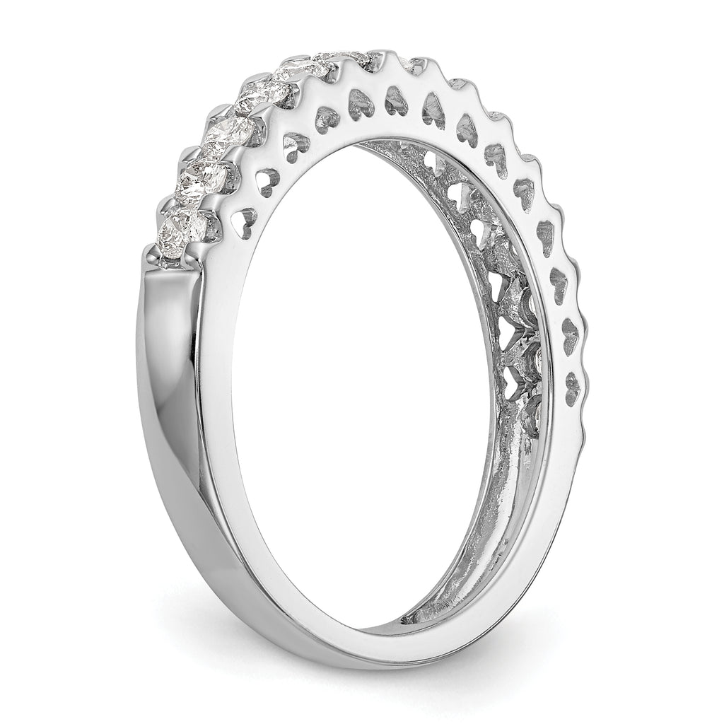 14k White Gold 1/2 carat Lab Grown Diamond VS/SI+ G+ Complete Wedding Band