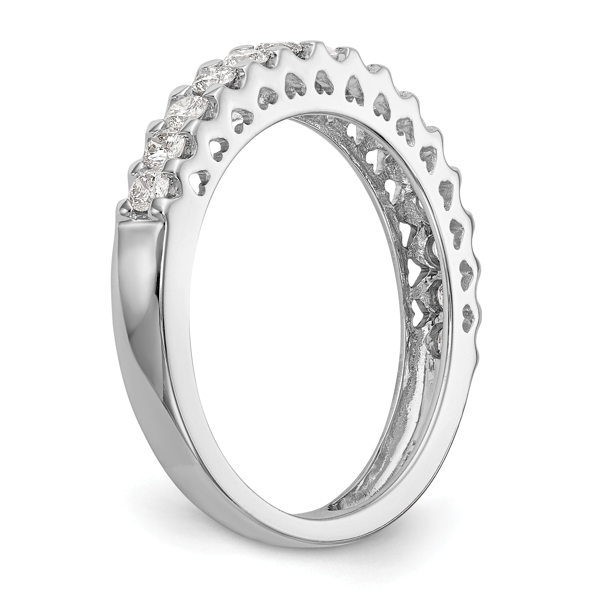 14k White Gold 1/2 carat Lab Grown Diamond VS/SI+ G+ Complete Wedding Band