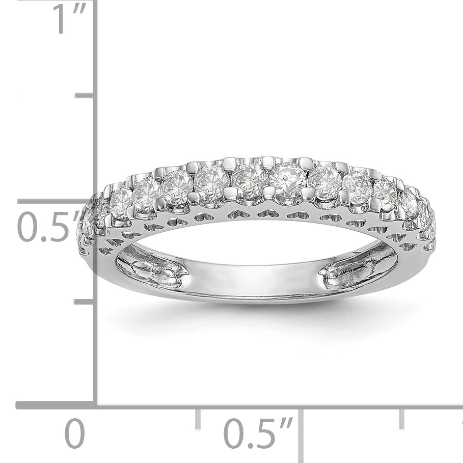 14k White Gold 1/2 carat Lab Grown Diamond VS/SI+ G+ Complete Wedding Band
