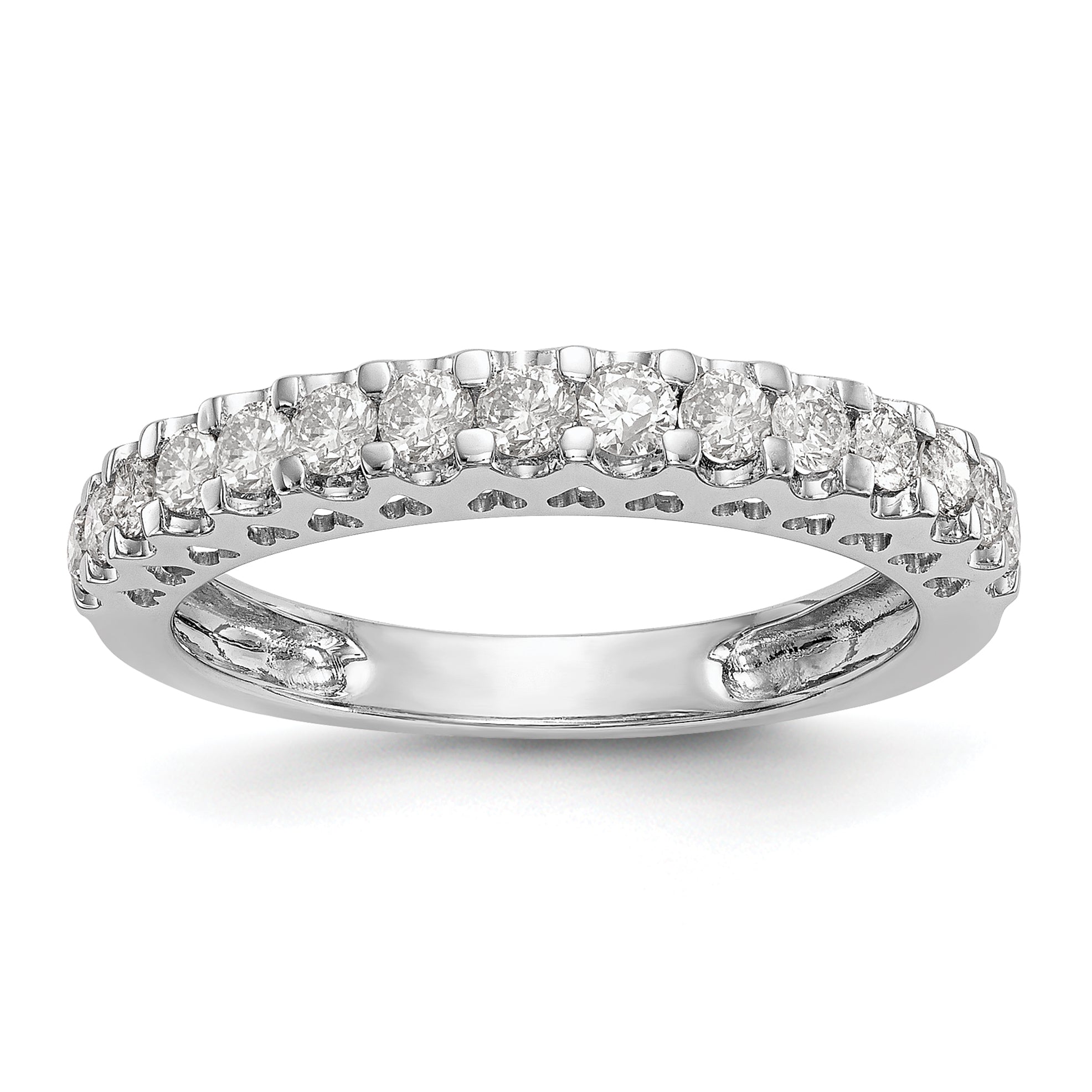 14k White Gold 1/2 carat Lab Grown Diamond VS/SI+ G+ Complete Wedding Band Main image