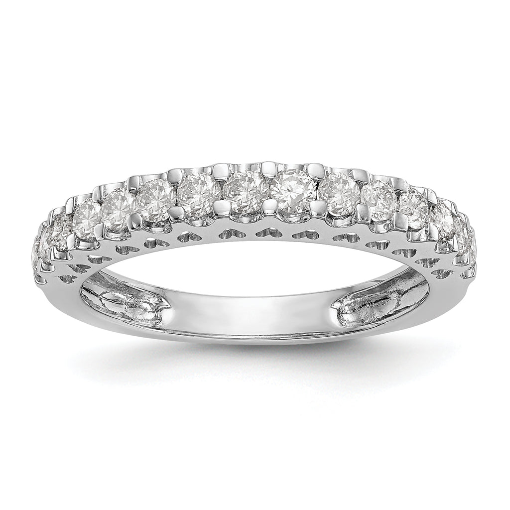 14k White Gold 1/2 carat Lab Grown Diamond VS/SI+ G+ Complete Wedding Band