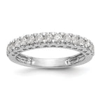 14k White Gold 1/2 carat Lab Grown Diamond VS/SI+ G+ Complete Wedding Band