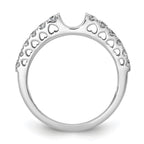 14k White Gold 1/2 carat Lab Grown Diamond VS/SI+ G+ Semi Mount Peg Set Engagement Ring