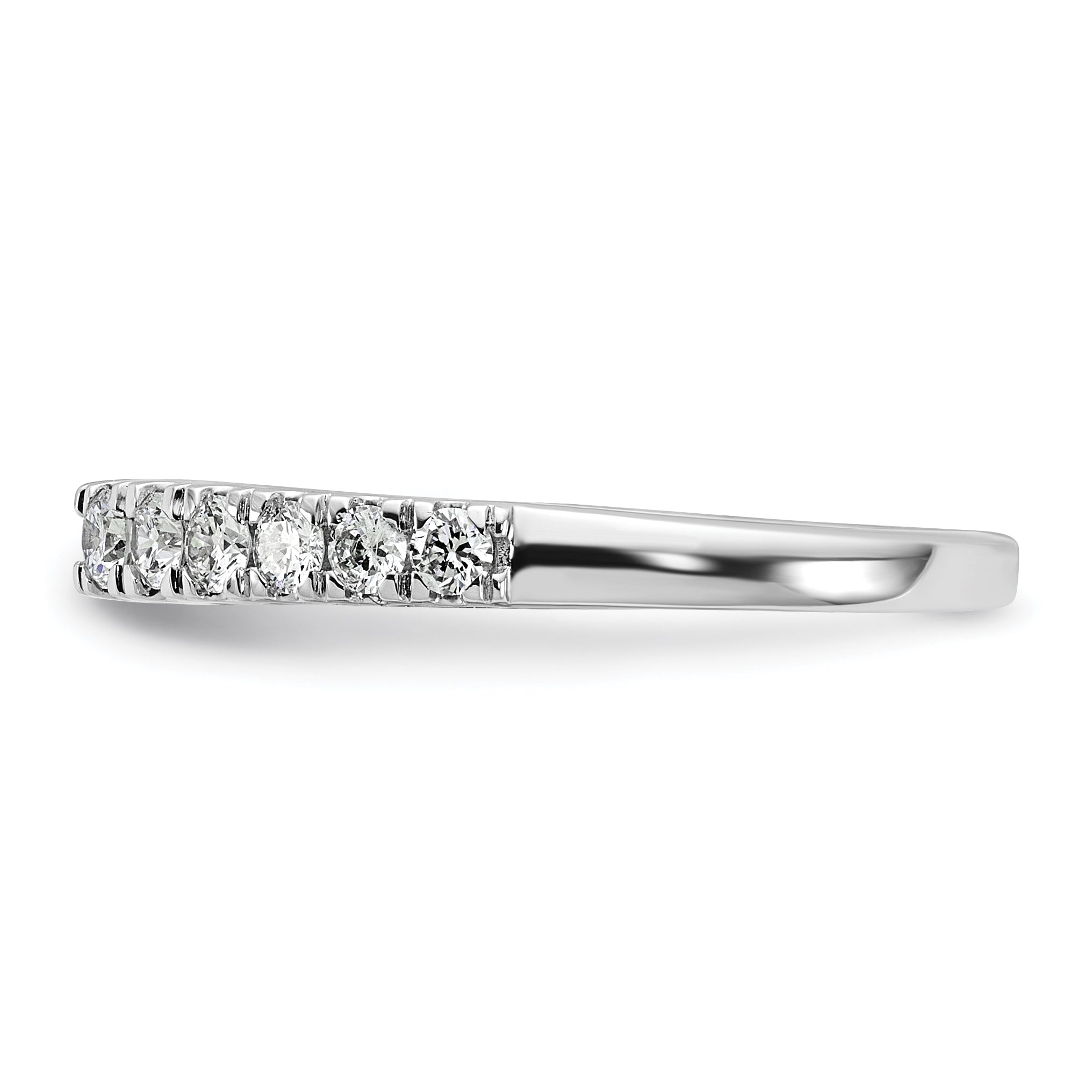 14k White Gold 1/2 carat Lab Grown Diamond VS/SI+ G+ Semi Mount Peg Set Engagement Ring