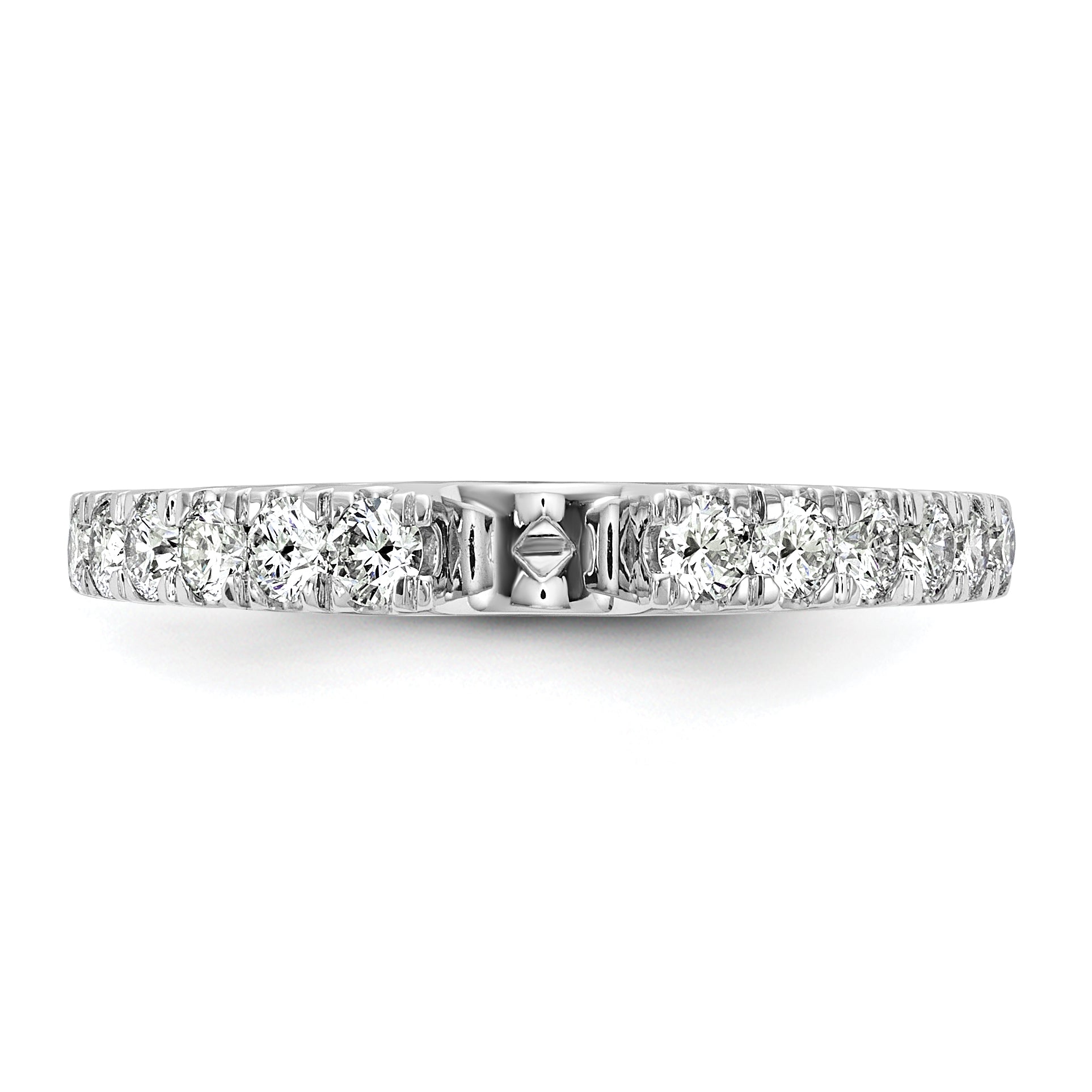 14k White Gold 1/2 carat Lab Grown Diamond VS/SI+ G+ Semi Mount Peg Set Engagement Ring