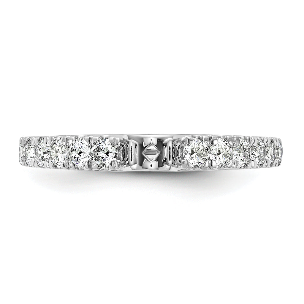 14k White Gold 1/2 carat Lab Grown Diamond VS/SI+ G+ Semi Mount Peg Set Engagement Ring