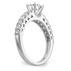14k White Gold 1/2 carat Lab Grown Diamond VS/SI+ G+ Semi Mount Peg Set Engagement Ring