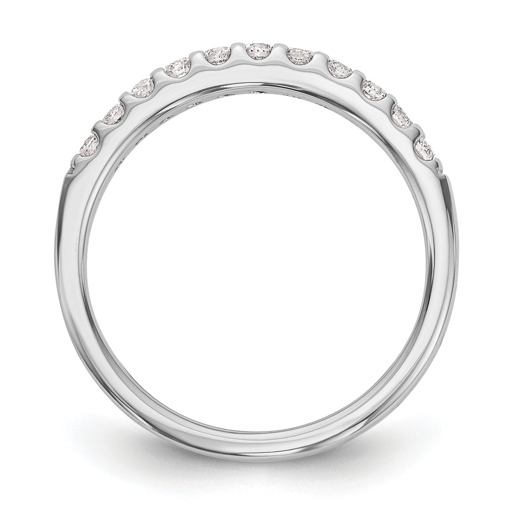 14k White Gold 1/3 carat Lab Grown Diamond VS/SI+ G+ Complete Wedding Band