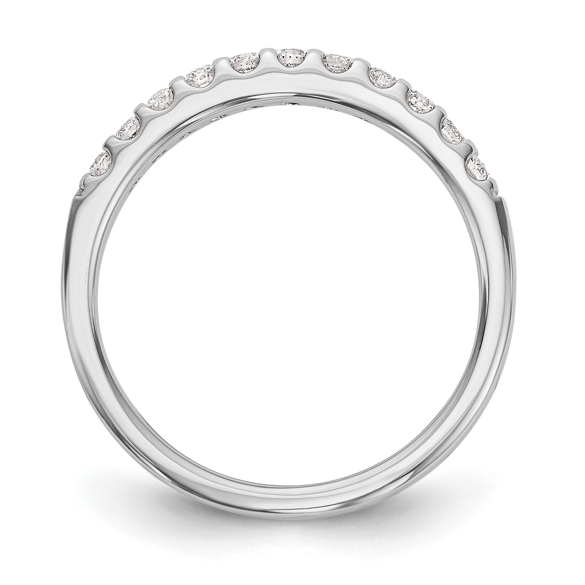 14k White Gold 1/3 carat Lab Grown Diamond VS/SI+ G+ Complete Wedding Band