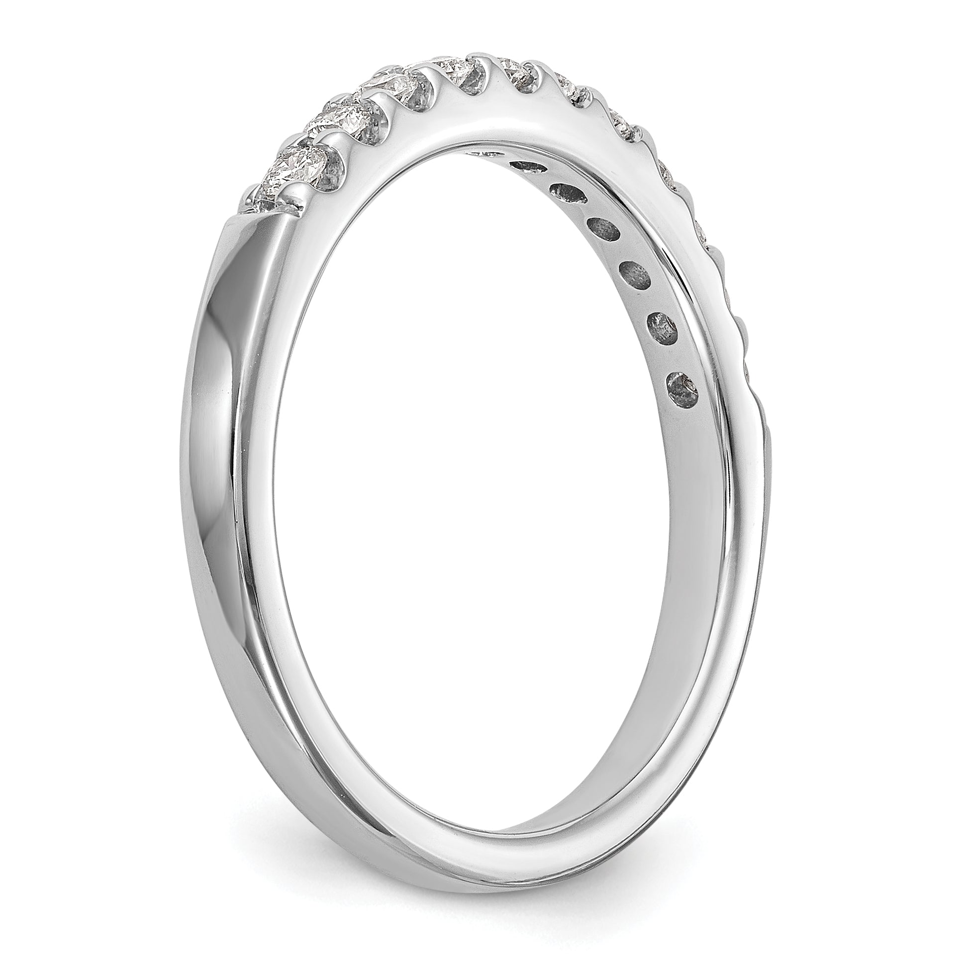 14k White Gold 1/3 carat Lab Grown Diamond VS/SI+ G+ Complete Wedding Band