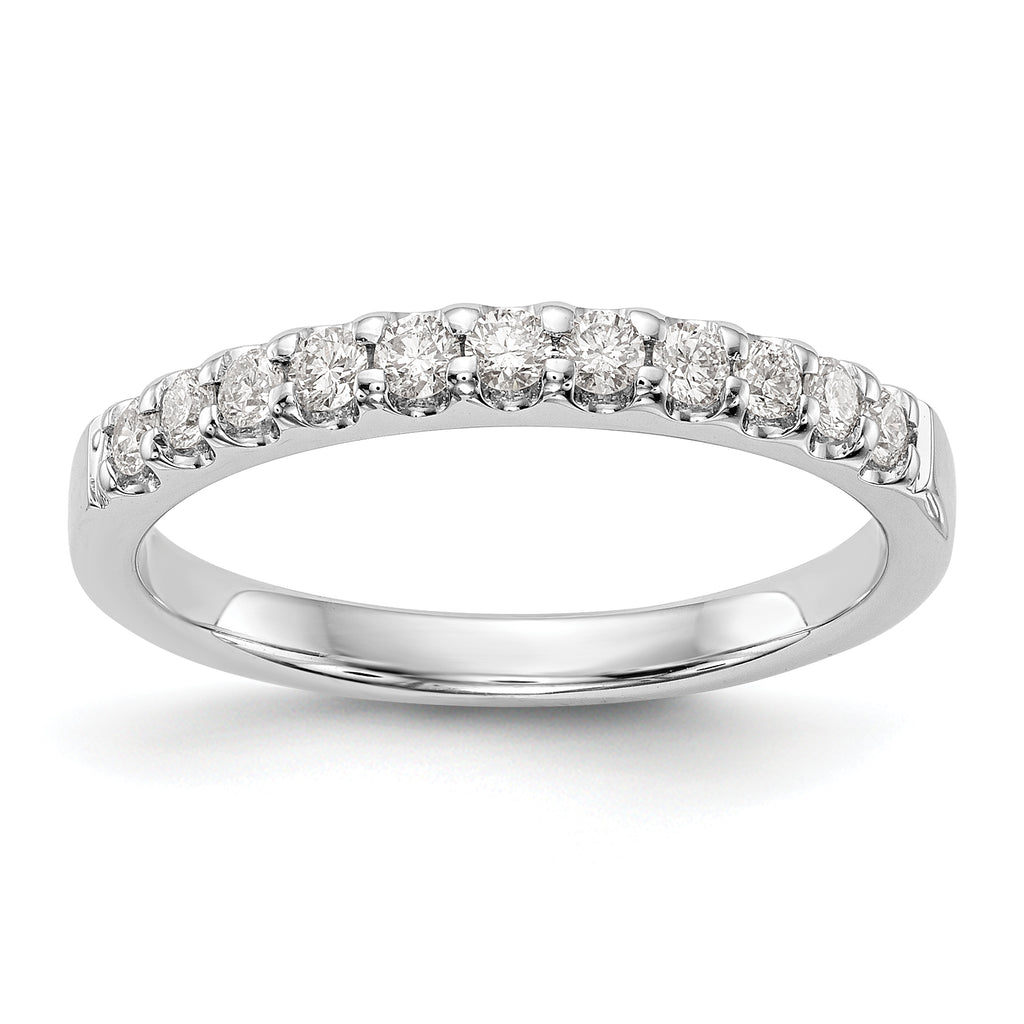 14k White Gold 1/3 carat Lab Grown Diamond VS/SI+ G+ Complete Wedding Band