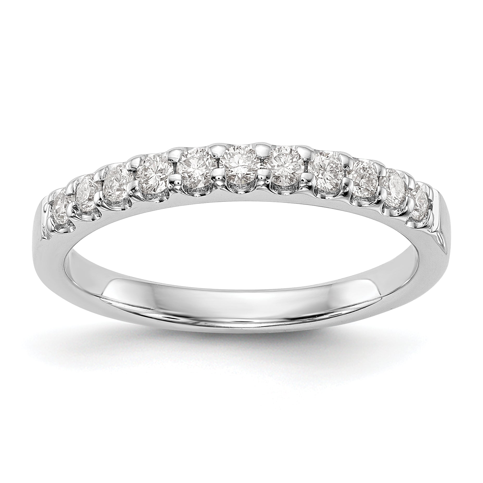 14k White Gold 1/3 carat Lab Grown Diamond VS/SI+ G+ Complete Wedding Band