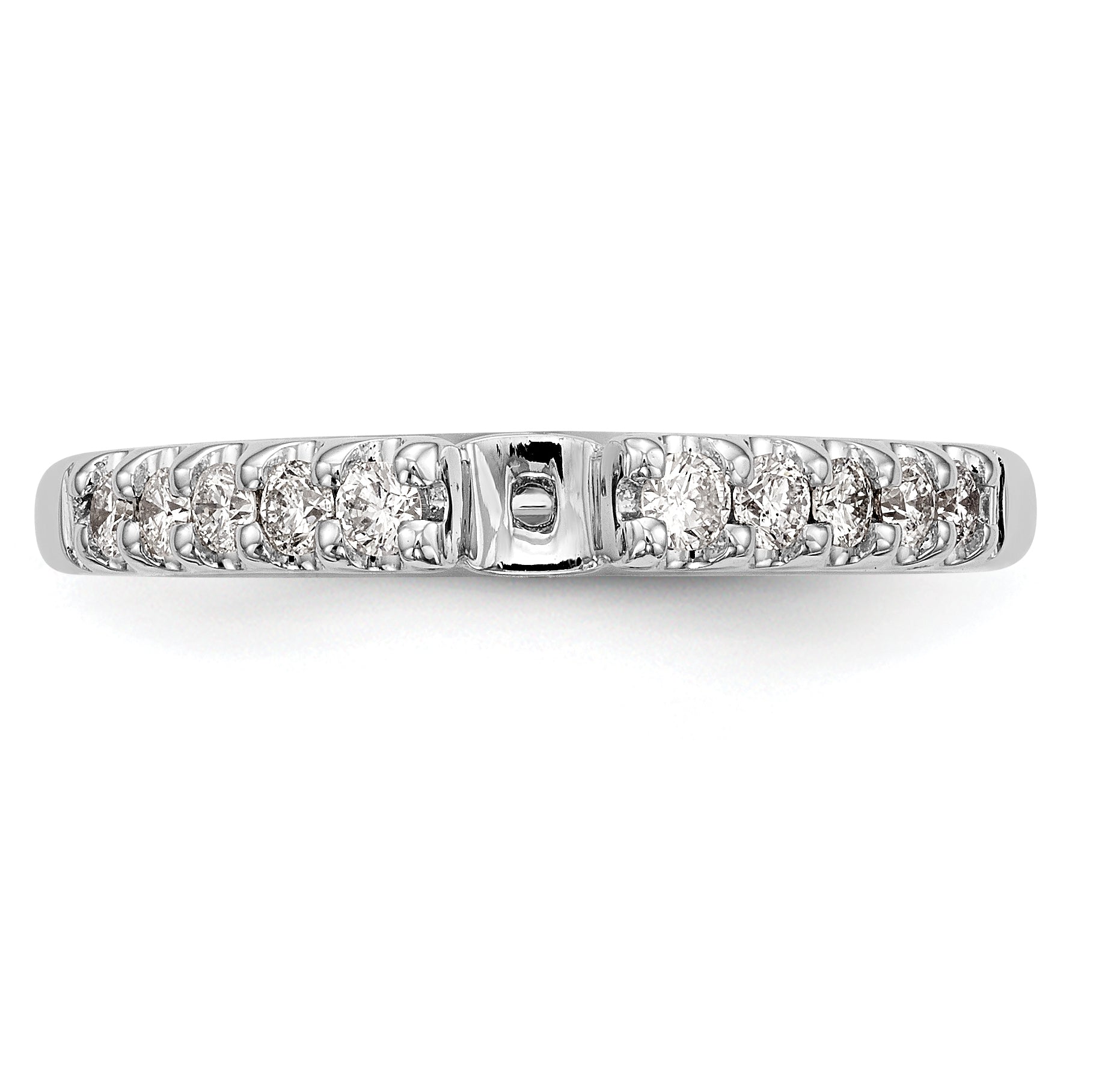 14k White Gold 1/3 carat Lab Grown Diamond VS/SI+ G+ Semi Mount Peg Set Engagement Ring