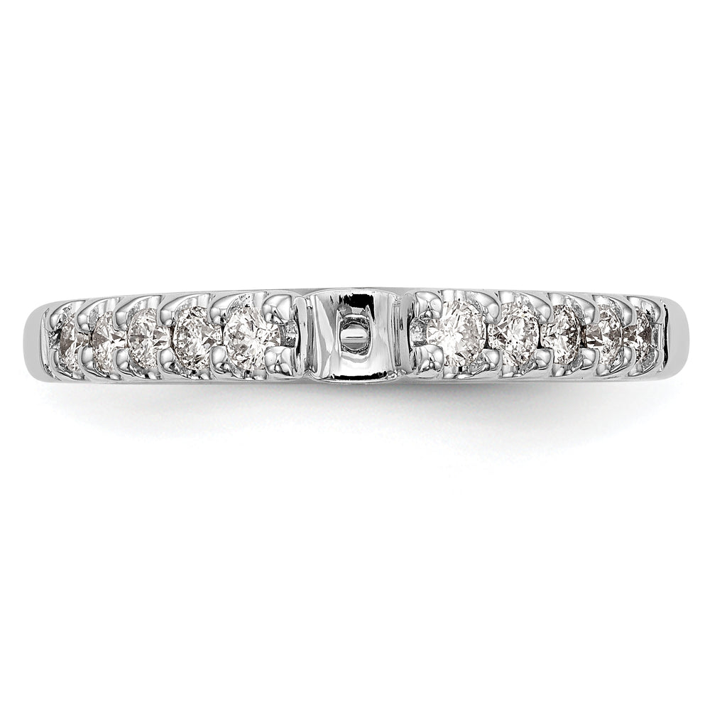14k White Gold 1/3 carat Lab Grown Diamond VS/SI+ G+ Semi Mount Peg Set Engagement Ring