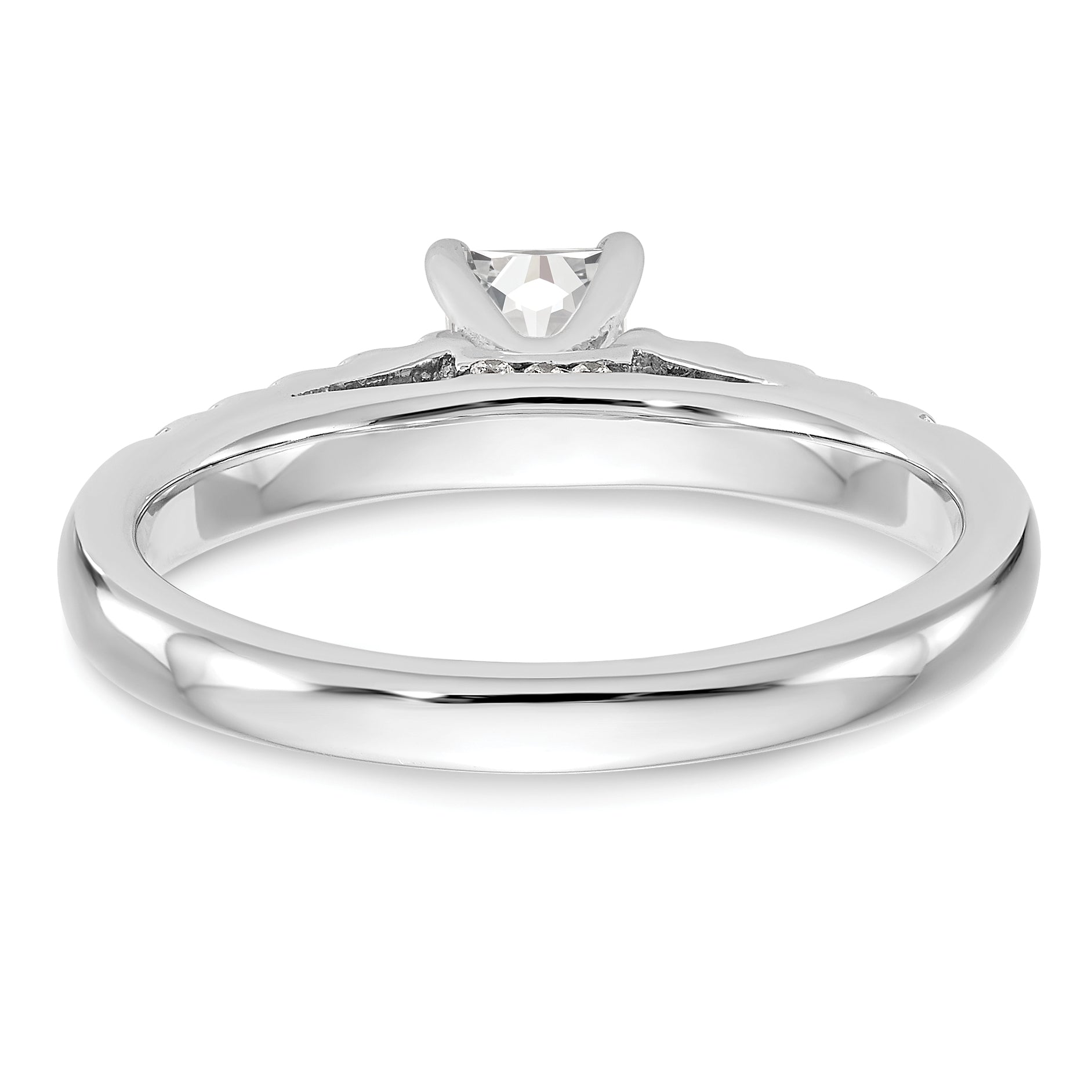 14k White Gold 1/3 carat Lab Grown Diamond VS/SI+ G+ Semi Mount Peg Set Engagement Ring