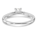 14k White Gold 1/3 carat Lab Grown Diamond VS/SI+ G+ Semi Mount Peg Set Engagement Ring