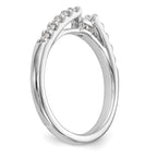 14k White Gold 1/3 carat Lab Grown Diamond VS/SI+ G+ Semi Mount Peg Set Engagement Ring