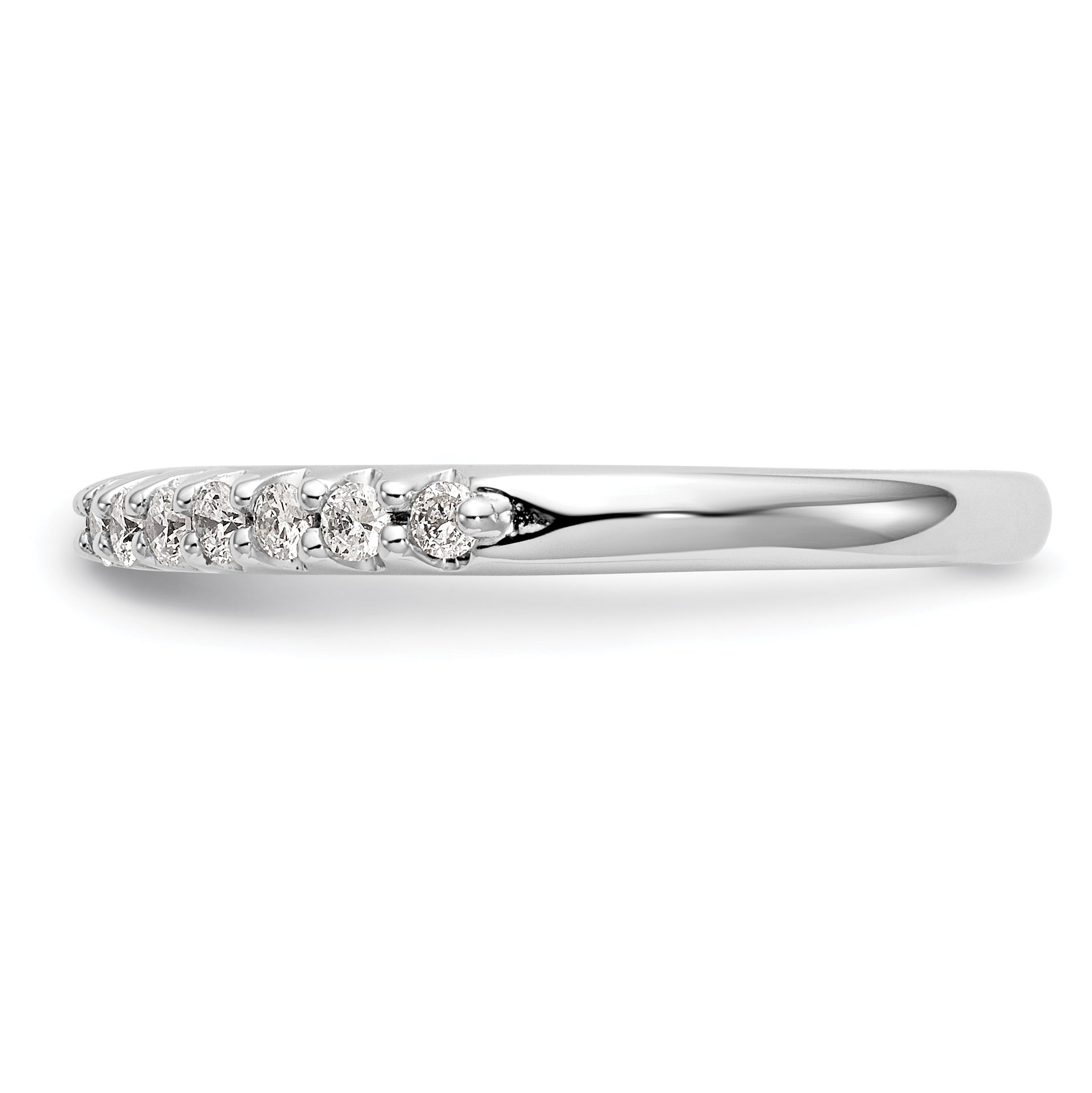14k White Gold 1/4 carat Diamond Complete Wedding Band