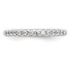 14k White Gold 1/4 carat Lab Grown Diamond VS/SI+ G+ Complete Wedding Band