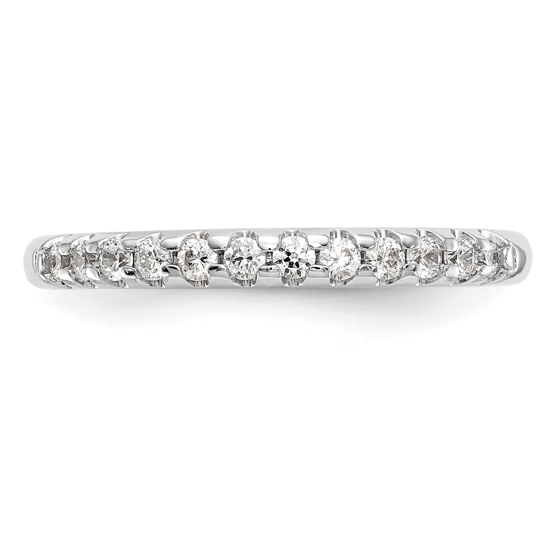 14k White Gold 1/4 carat Diamond Complete Wedding Band