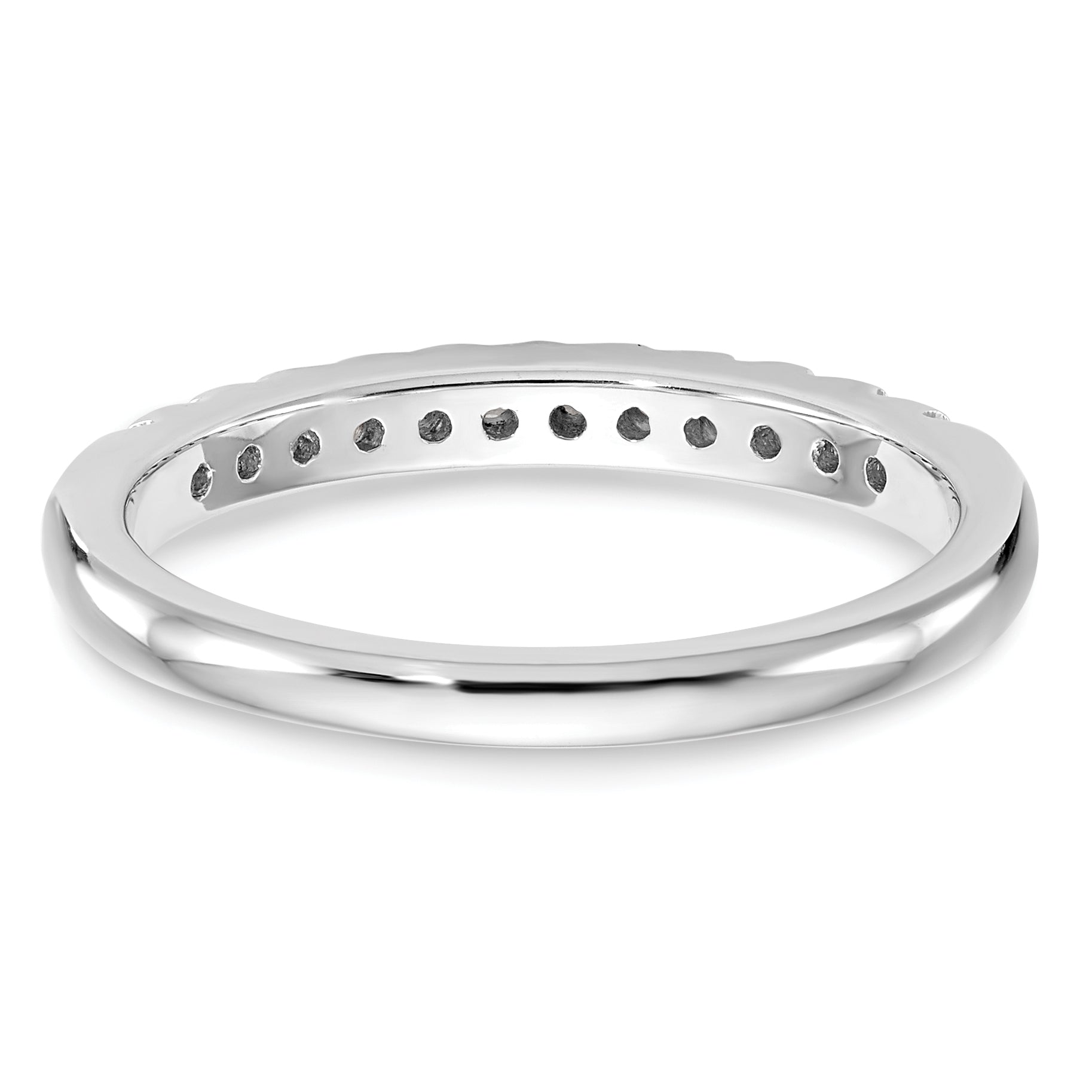 14k White Gold 1/4 carat Diamond Complete Wedding Band