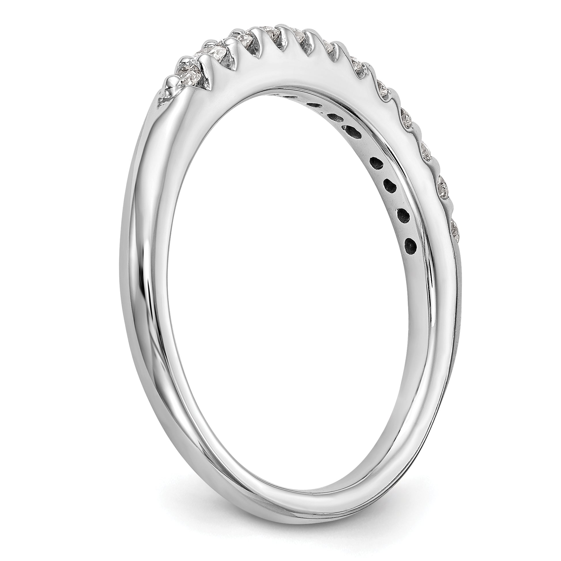 14k White Gold 1/4 carat Diamond Complete Wedding Band