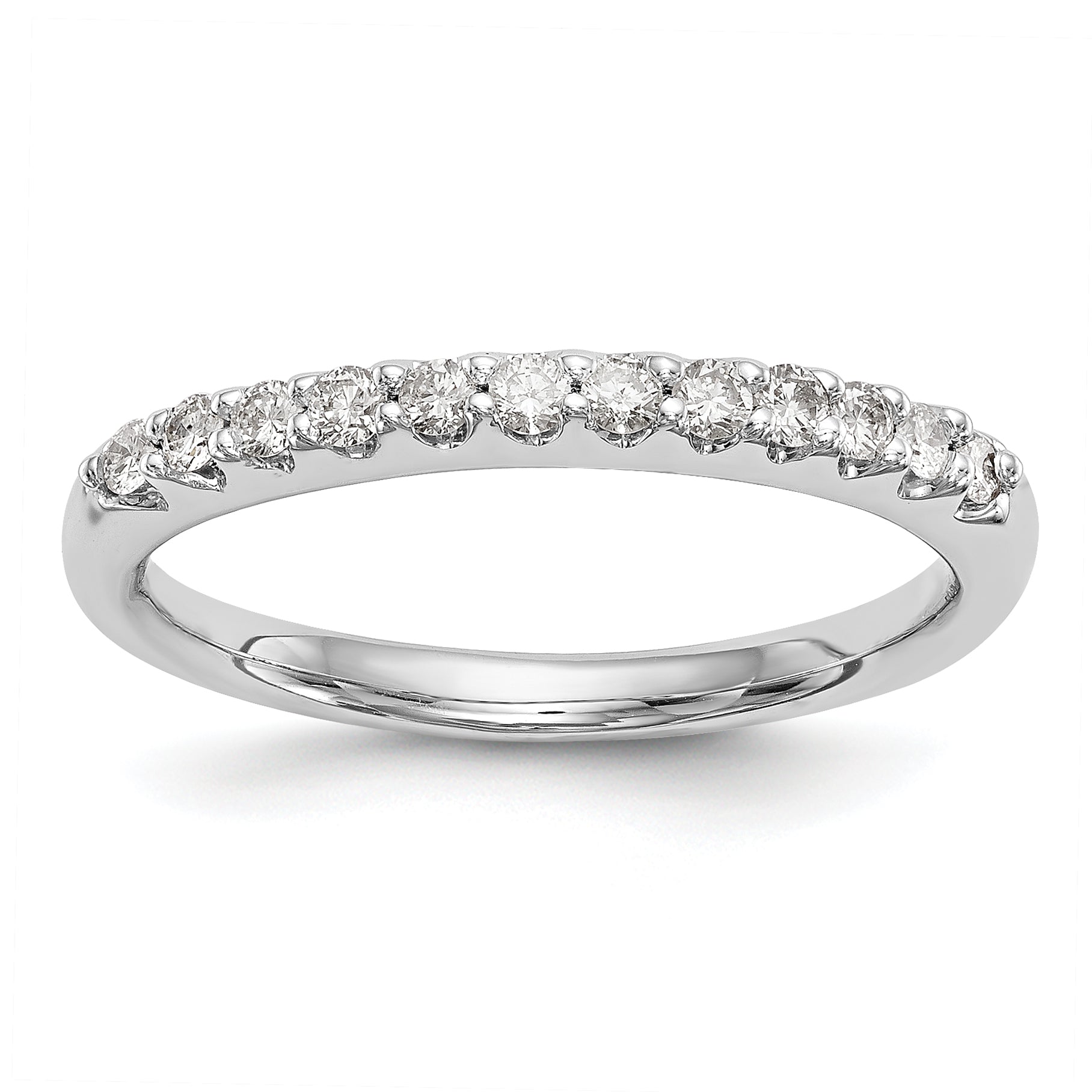 14k White Gold 1/4 carat Diamond Complete Wedding Band