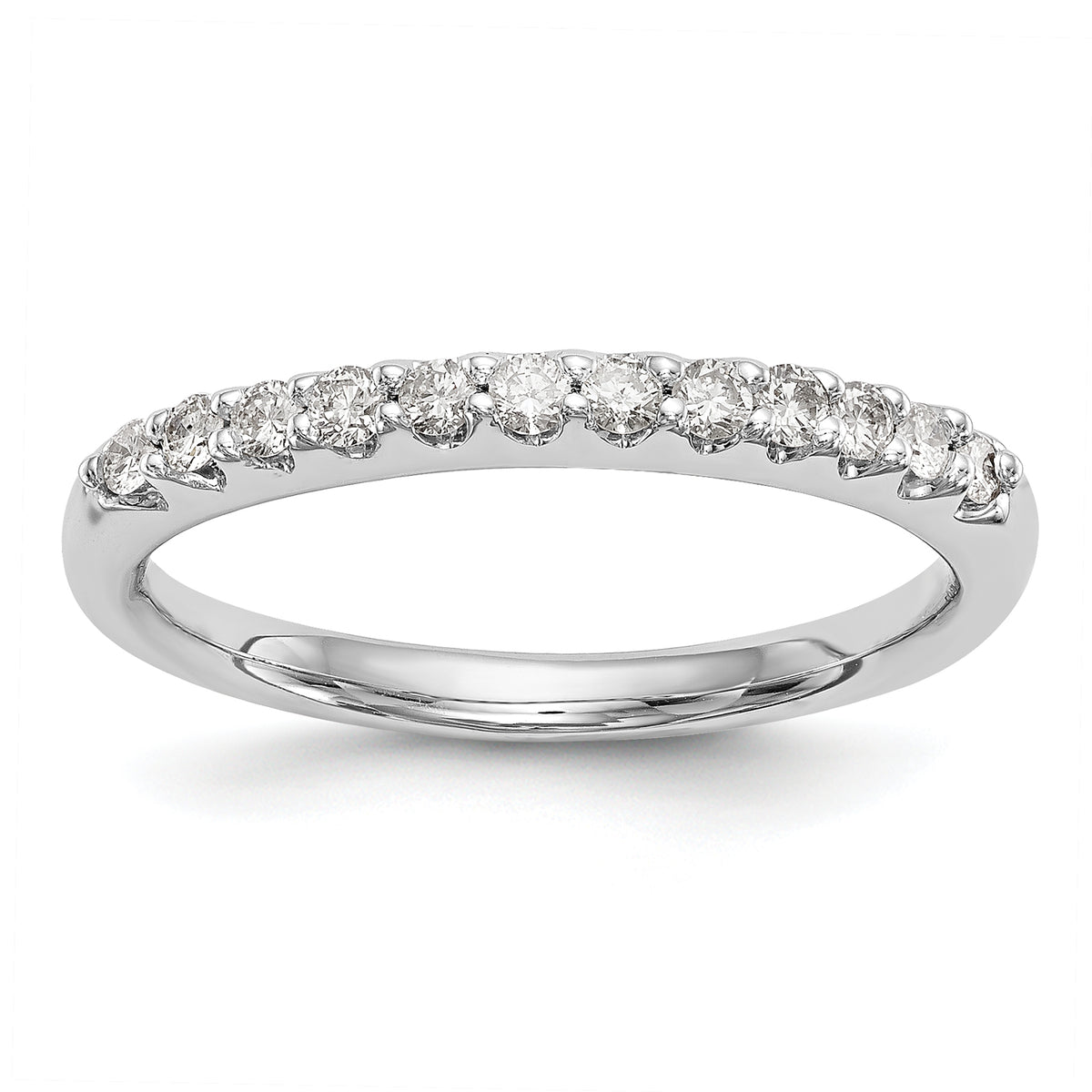 14k White Gold 1/4 carat Diamond Complete Wedding Band