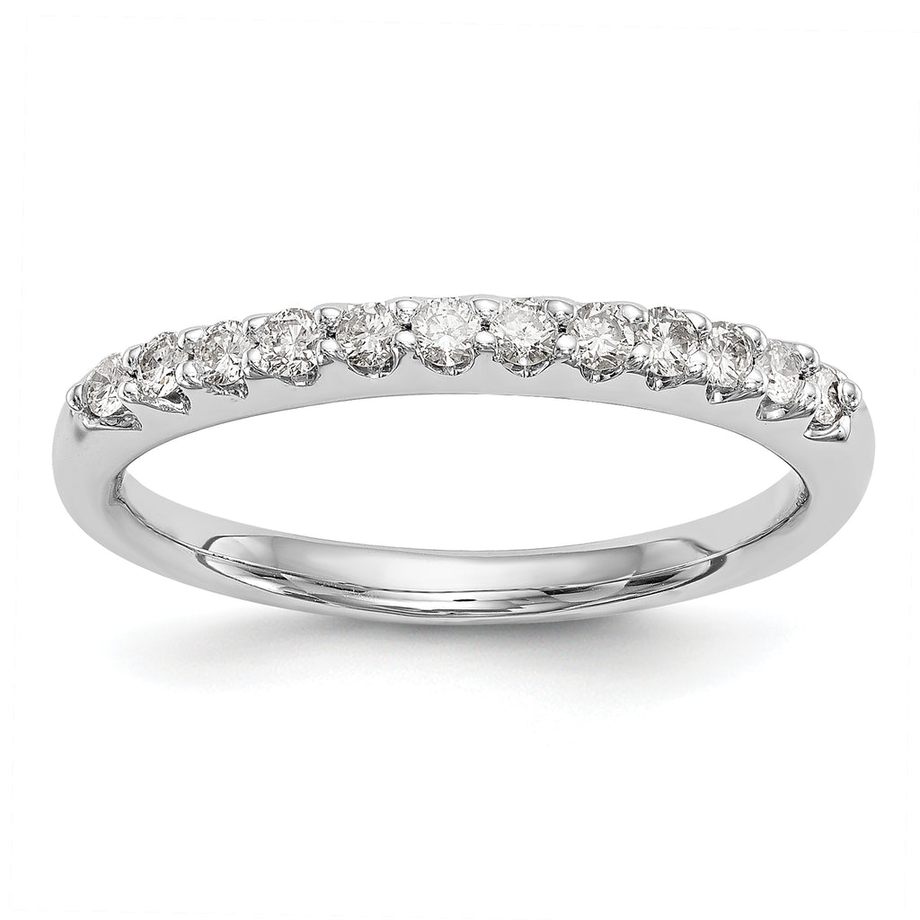 14k White Gold 1/4 carat Lab Grown Diamond VS/SI+ G+ Complete Wedding Band